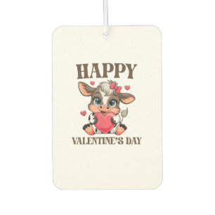 Désodorisant Pour Voiture Vache Valentine's Day Heart Gifts tee drôle Vache