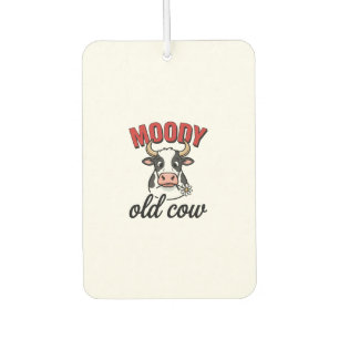 Désodorisant Pour Voiture Vache Vieille Humeur Vintage Dessin de T-Shirt de