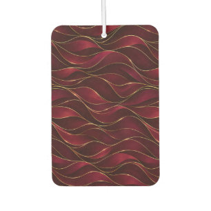 Désodorisant Pour Voiture Vagues de marbre rouge burgundy élégantes avec acc