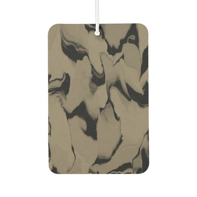 Désodorisant Pour Voiture Vagues de Noir et Brown (Devant)