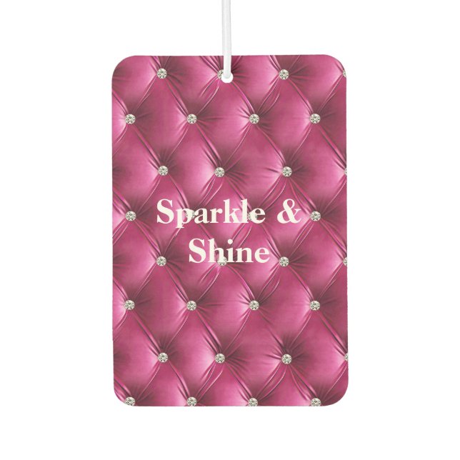 Désodorisant Pour Voiture Velours Faux Rose Chaud (Devant)