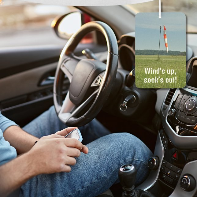 Désodorisant Pour Voiture Vent levé, chaussette dehors, Photo, Drôle, Aviati (Créateur téléchargé)