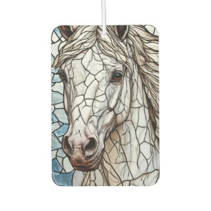 Désodorisant Pour Voiture Verre coloré Cheval Blanc