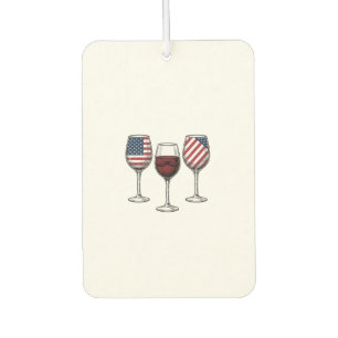Désodorisant Pour Voiture Verres à vin patriotiques dessin de t-shirt vector