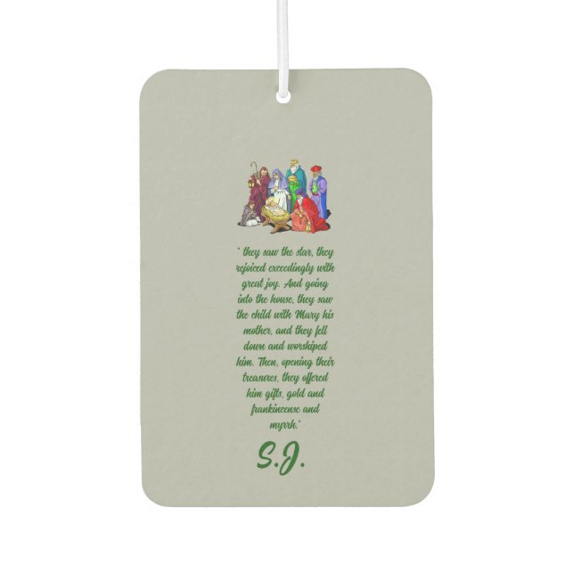 Désodorisant Pour Voiture verse de Noël Air Freshener (Devant)