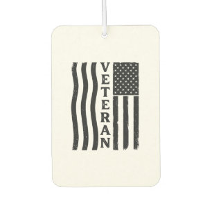 Désodorisant Pour Voiture Vétéran Drapeau Américain Vintage Vector Design de