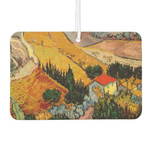 Désodorisant Pour Voiture Vincent van Gogh - Paysage, Maison et Laboureur