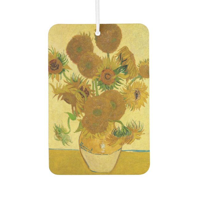 Désodorisant Pour Voiture Vincent van Gogh - Vase avec quinze tournesols (Devant)