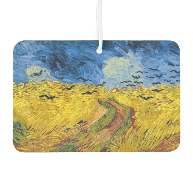 Désodorisant Pour Voiture Vincent van Gogh - Wheatfield with Crows (Devant)
