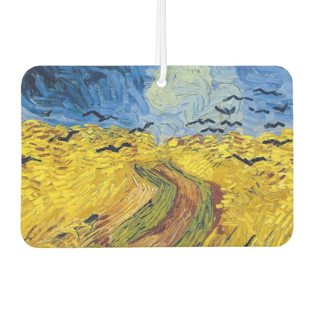 Désodorisant Pour Voiture Vincent van Gogh - Wheatfield with Crows (Devant)