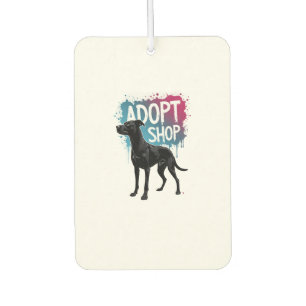 Désodorisant Pour Voiture Vintage Adoptez Ne Faites Pas D'Achats Chien Graff