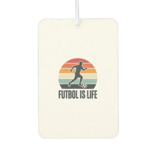 Désodorisant Pour Voiture Vintage Futbol est la vie conception de maillot de