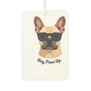 Désodorisant Pour Voiture Vintage Hey, Paws Up Lunettes de soleil Bouledogue