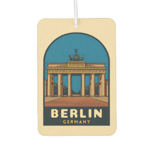 Désodorisant Pour Voiture Vintage voyage Berlin Allemagne Porte de Brandebou