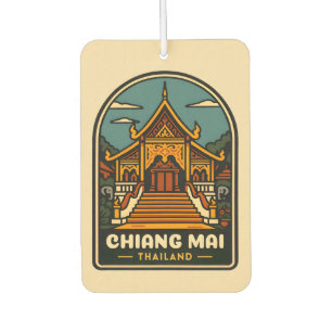 Désodorisant Pour Voiture Vintage voyage Chiang Mai Thaïlande Retro