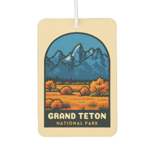 Désodorisant Pour Voiture Vintage voyage Grand Teton National Park USA Retro