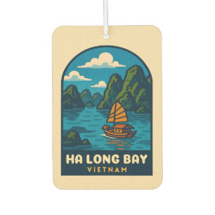 Désodorisant Pour Voiture Vintage voyage Ha Long Bay Vietnam Retro Pittoresq