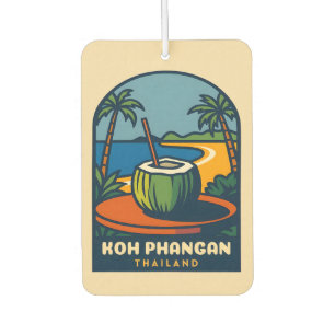 Désodorisant Pour Voiture Vintage voyage rétro Koh Phangan Island Thaïlande