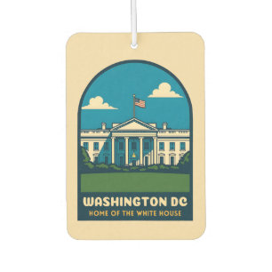 Désodorisant Pour Voiture Vintage voyage rétro Maison Blanche Washington DC