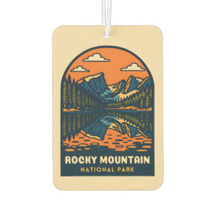 Désodorisant Pour Voiture Vintage voyage Rocky Mountain National Park Retro