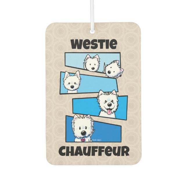 Désodorisant Pour Voiture Vision de Westie  (Devant)