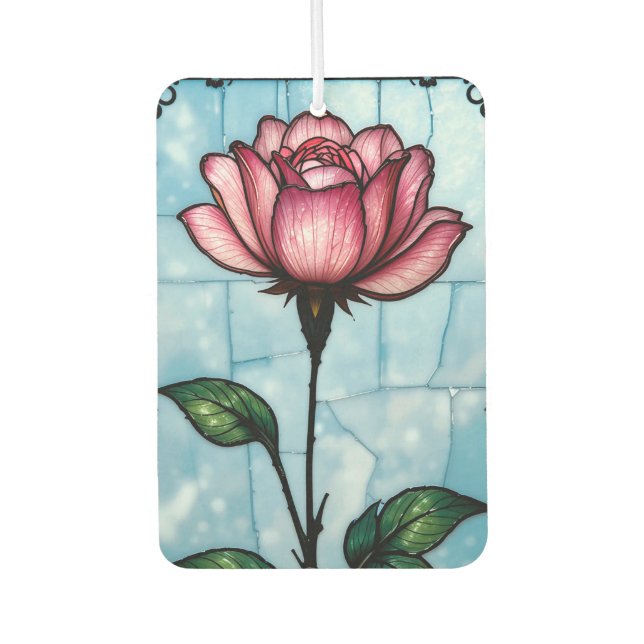 Désodorisant Pour Voiture Vitrail rose rose (Devant)