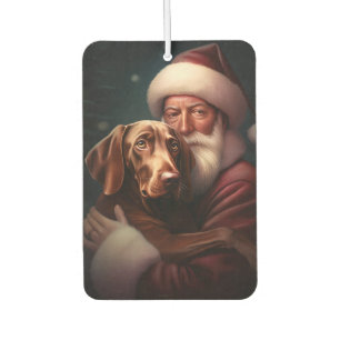Désodorisant Pour Voiture Vizsla avec Noël Festif du Père Noël