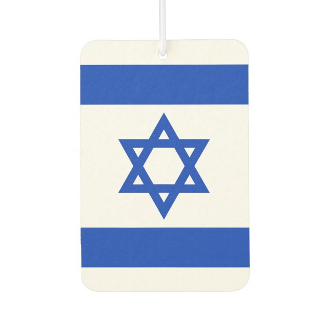 Désodorisant Pour Voiture Voiture de drapeau Israël (Devant)