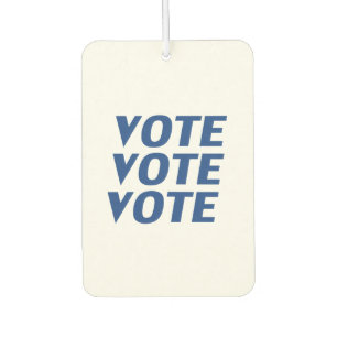 Désodorisant Pour Voiture "vote" - Voiture blanche bleue
