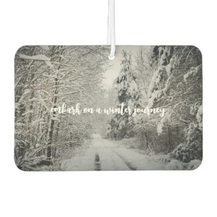 Désodorisant Pour Voiture Voyage d'hiver à travers la forêt