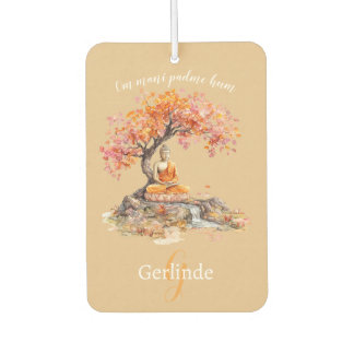 Désodorisant Pour Voiture Watercolor Meditating Buddha Personalized