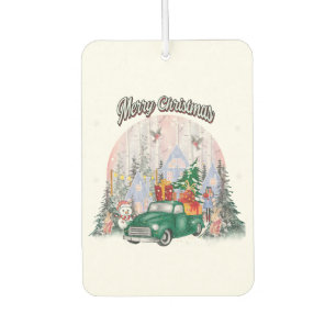 Désodorisant Pour Voiture Watercolor Merry Christmas, Car of Toxits