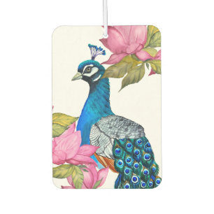 Désodorisant Pour Voiture Watercolor peacock