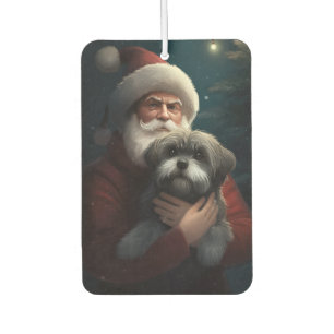 Désodorisant Pour Voiture Yorkipoo avec Noël Festif du Père Noël