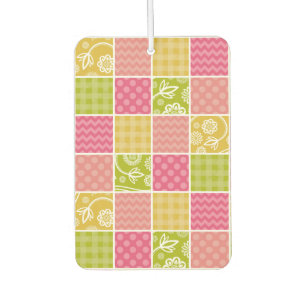 Désodorisant Pour Voiture Zigzag, Chevron, Pois, En vichy, Patchwork