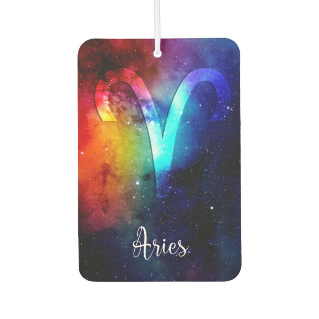 Désodorisant Pour Voiture Zodiac : Aries Space Rainbow (Devant)