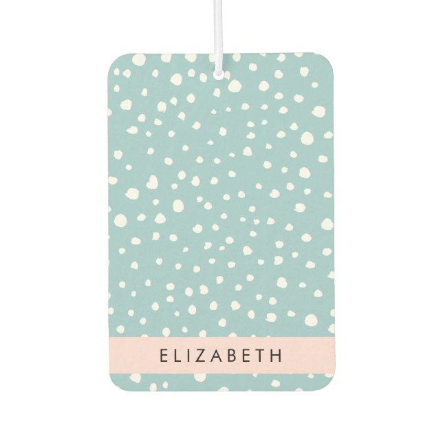 Désodorisant Pour Voiture Zones Dalmatiennes Bleues, Points Dalmatiens, Votr (Devant)