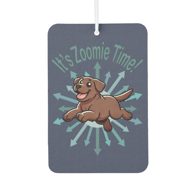Désodorisant Pour Voiture Zoomie Time Chocolate Lab (Devant)