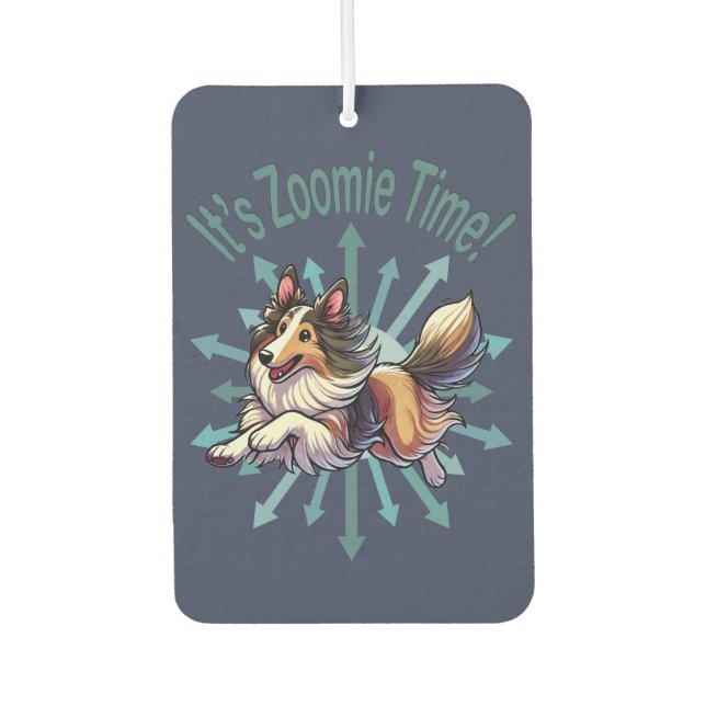 Désodorisant Pour Voiture Zoomie Time Collie (Devant)