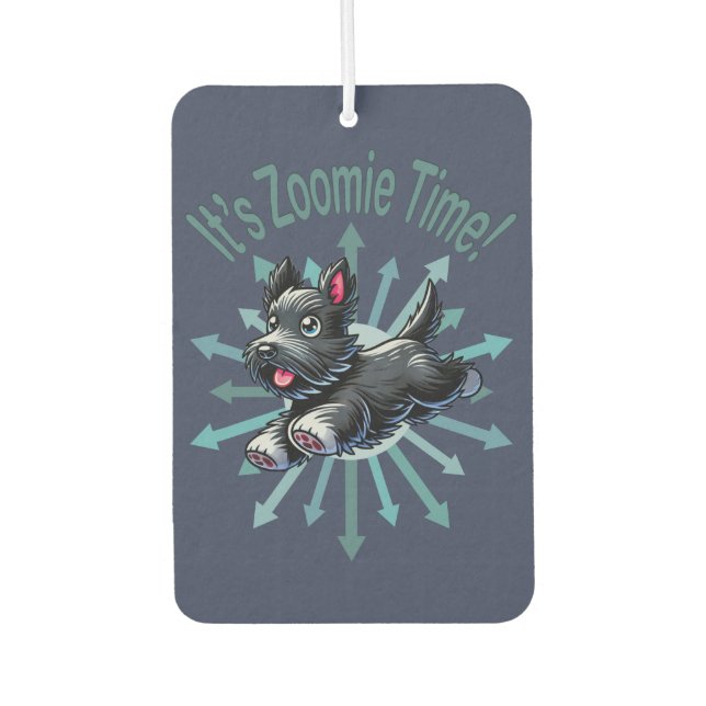 Désodorisant Pour Voiture Zoomie Time Scottish Terrier (Devant)