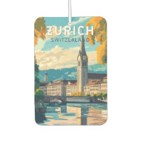 Zurich Suisse Travel Art Vintage