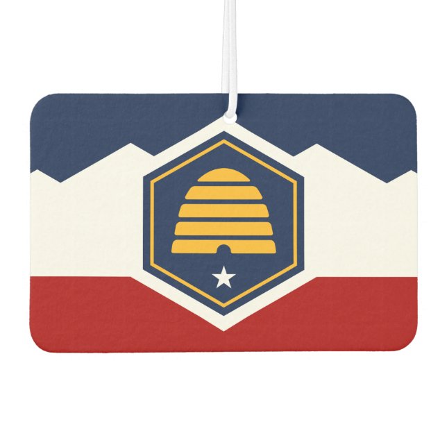 Désodorisants de voiture avec drapeau de l'Utah, É (Devant)