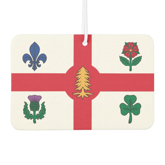 Désodorisants de voiture avec le drapeau de Montré (Devant)