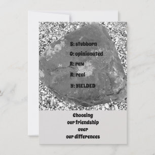 Désolé Carte de voeux plate