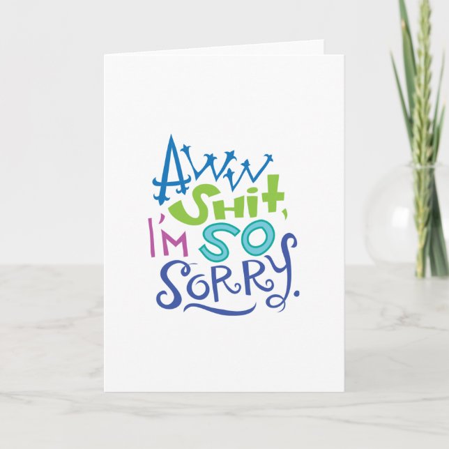 Désolé Carte d'excuses (Devant)