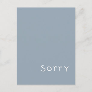 Désolé carte postale blanche
