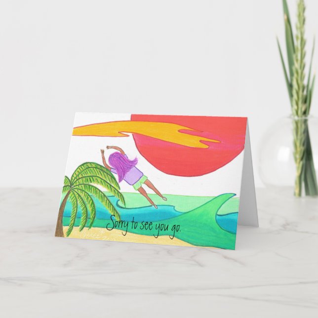 Désolé de vous voir aller. carte de voeux (Devant)