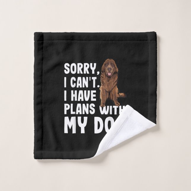 Désolé I Cant I Have Plan With My Newfoundland Dog (Gant de toilette)
