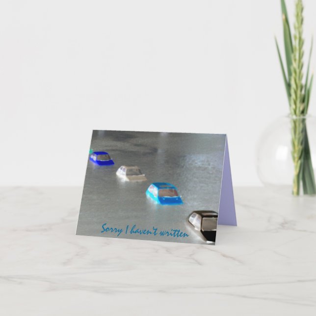 "Désolé je n'ai pas écrit : J'ai été" carte (Devant)