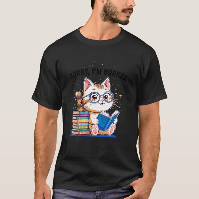 Désolé, je suis pris T-shirt de lecture de chat dr (Devant)